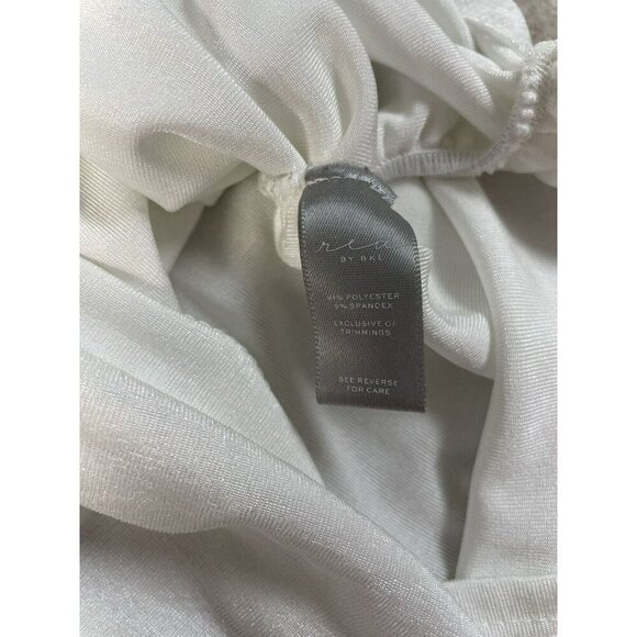 Red By BKE White One Shoulder Asymmetric Gathered Top Womens Size M - Picture 12 of 15